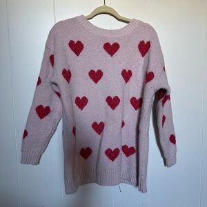 Charming Heart Patterned Sweater